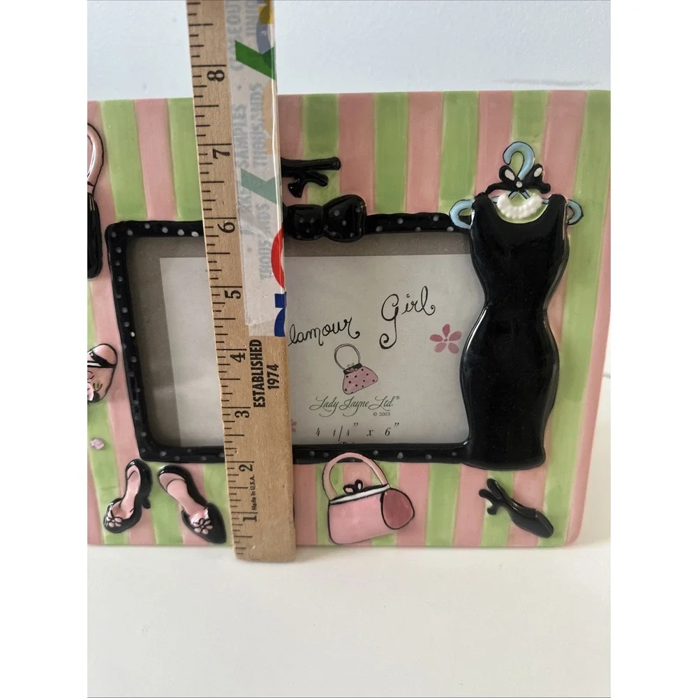 Vintage Glamour Girl Ceramic Photo Frame Suits 4 1/4